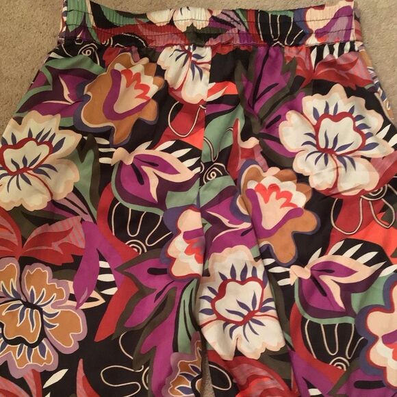 RACHEL Rachel Roy Colorful Floral Artsy Wide Leg High Rise Boho Pants - Picture 4 of 7